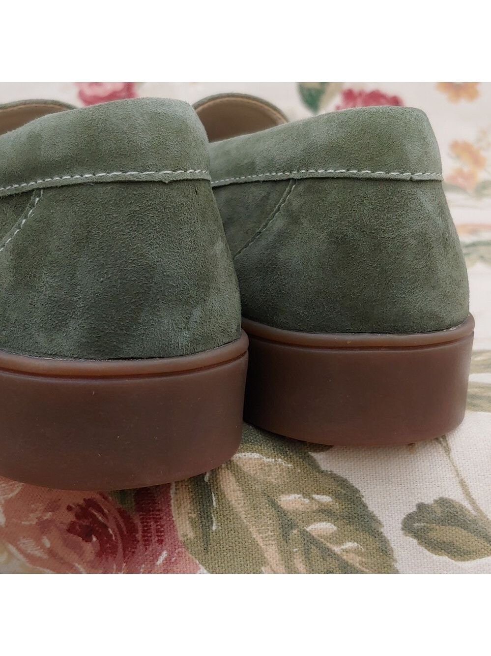 Revitalign Malibu Suede Penny Loafer Shoes in Olive Green Women's size 9 NWOT - Picture 8 of 17